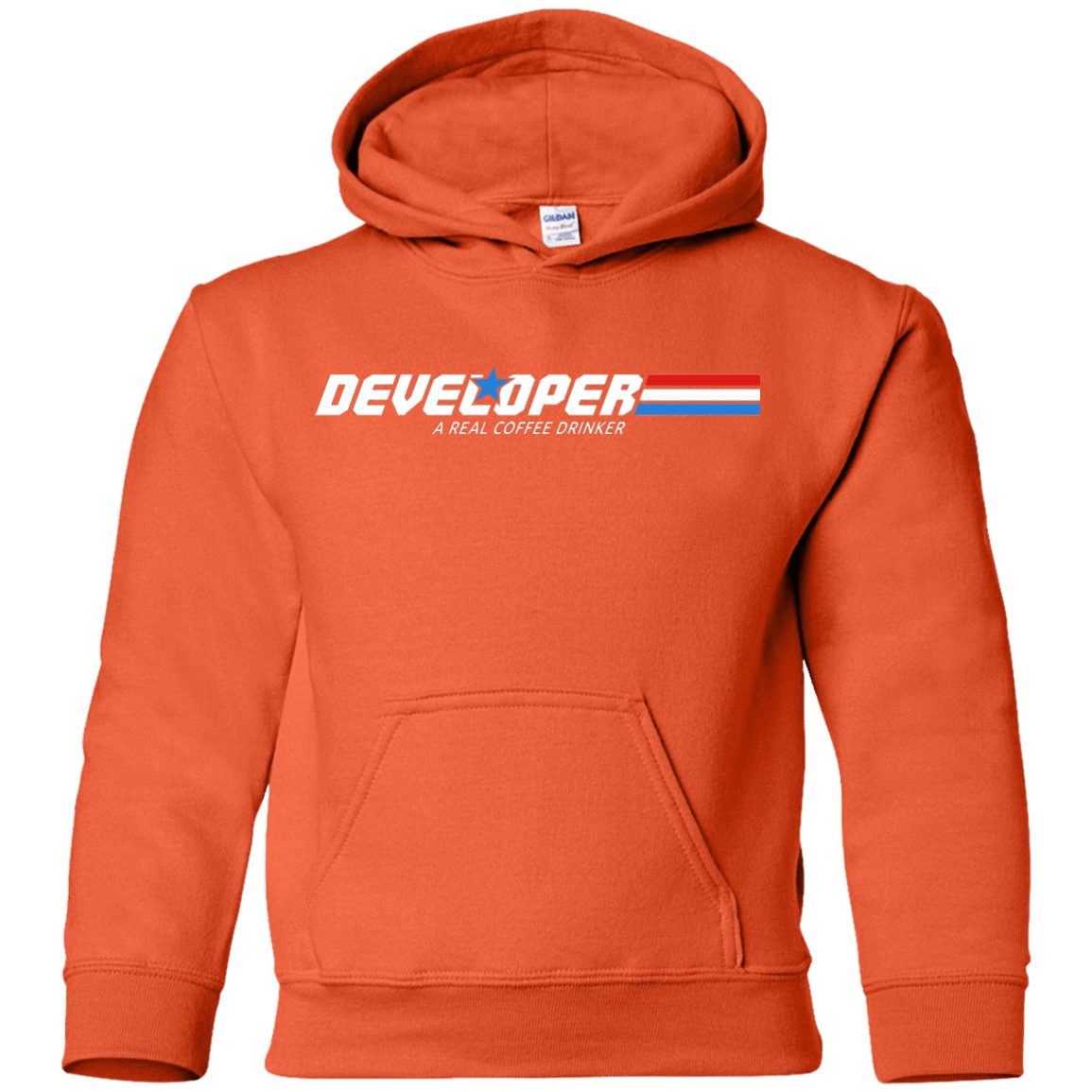 Sweatshirts Orange / YS Developer - A Real Coffee Drinker Youth Hoodie