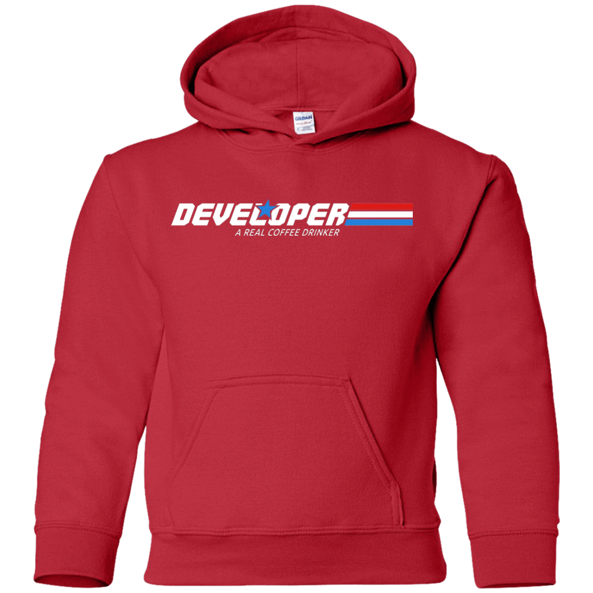 Sweatshirts Red / YS Developer - A Real Coffee Drinker Youth Hoodie