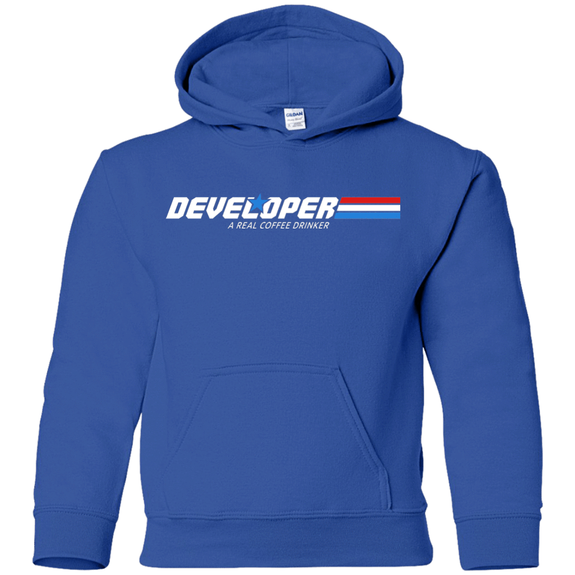 Sweatshirts Royal / YS Developer - A Real Coffee Drinker Youth Hoodie