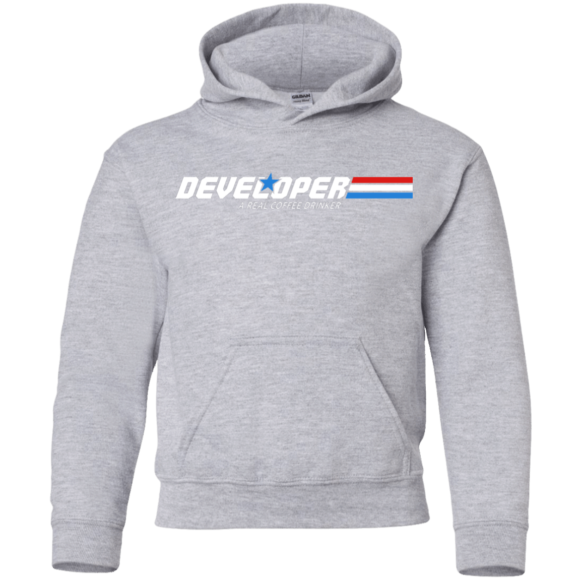 Sweatshirts Sport Grey / YS Developer - A Real Coffee Drinker Youth Hoodie