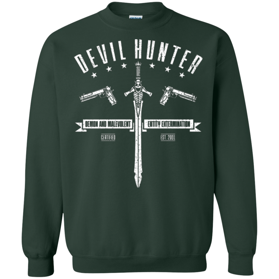 Sweatshirts Forest Green / Small Devil hunter Crewneck Sweatshirt