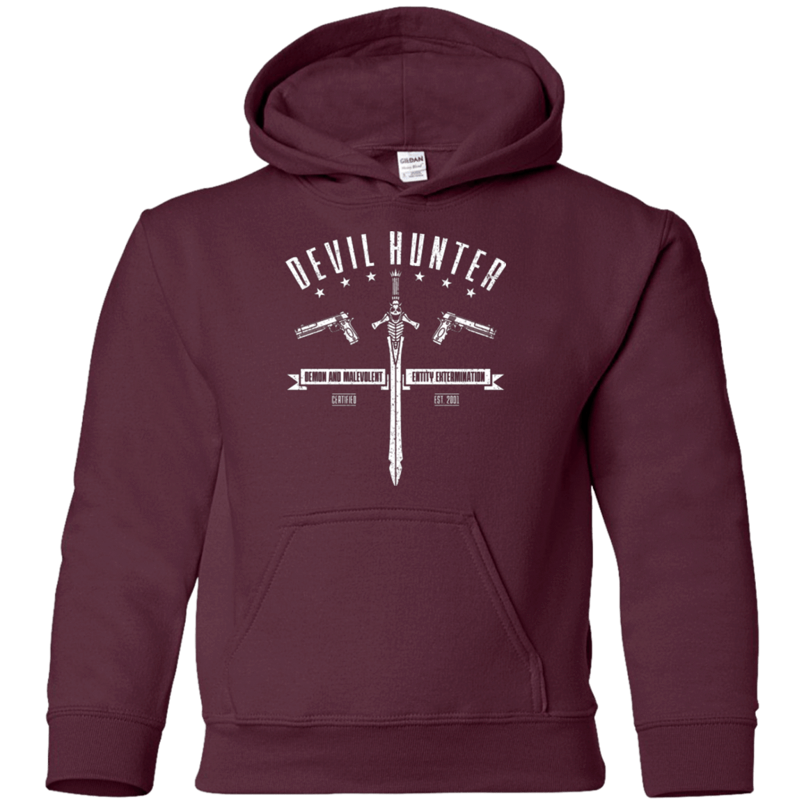 Sweatshirts Maroon / YS Devil hunter Youth Hoodie