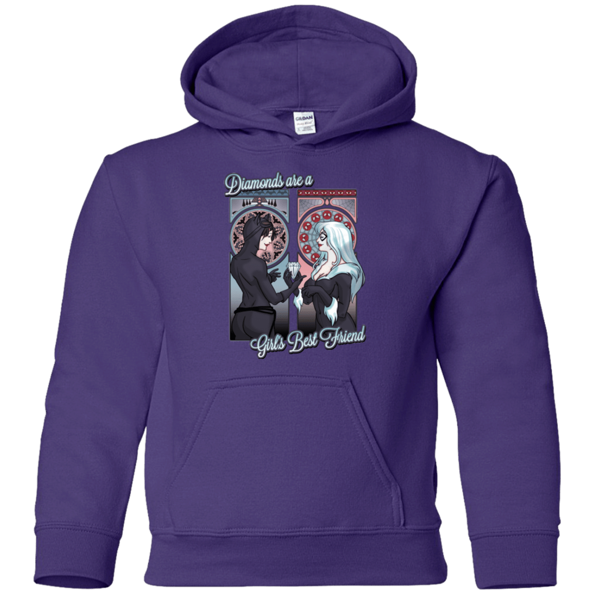 Sweatshirts Purple / YS Diamonds are a Girl's Best Friend Youth Hoodie