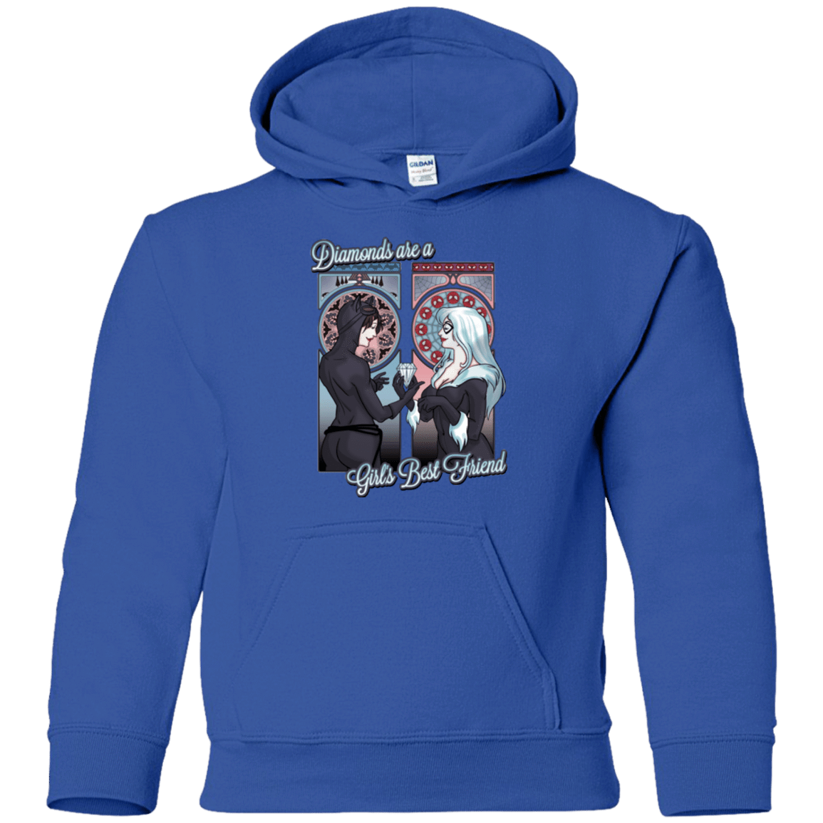 Sweatshirts Royal / YS Diamonds are a Girl's Best Friend Youth Hoodie