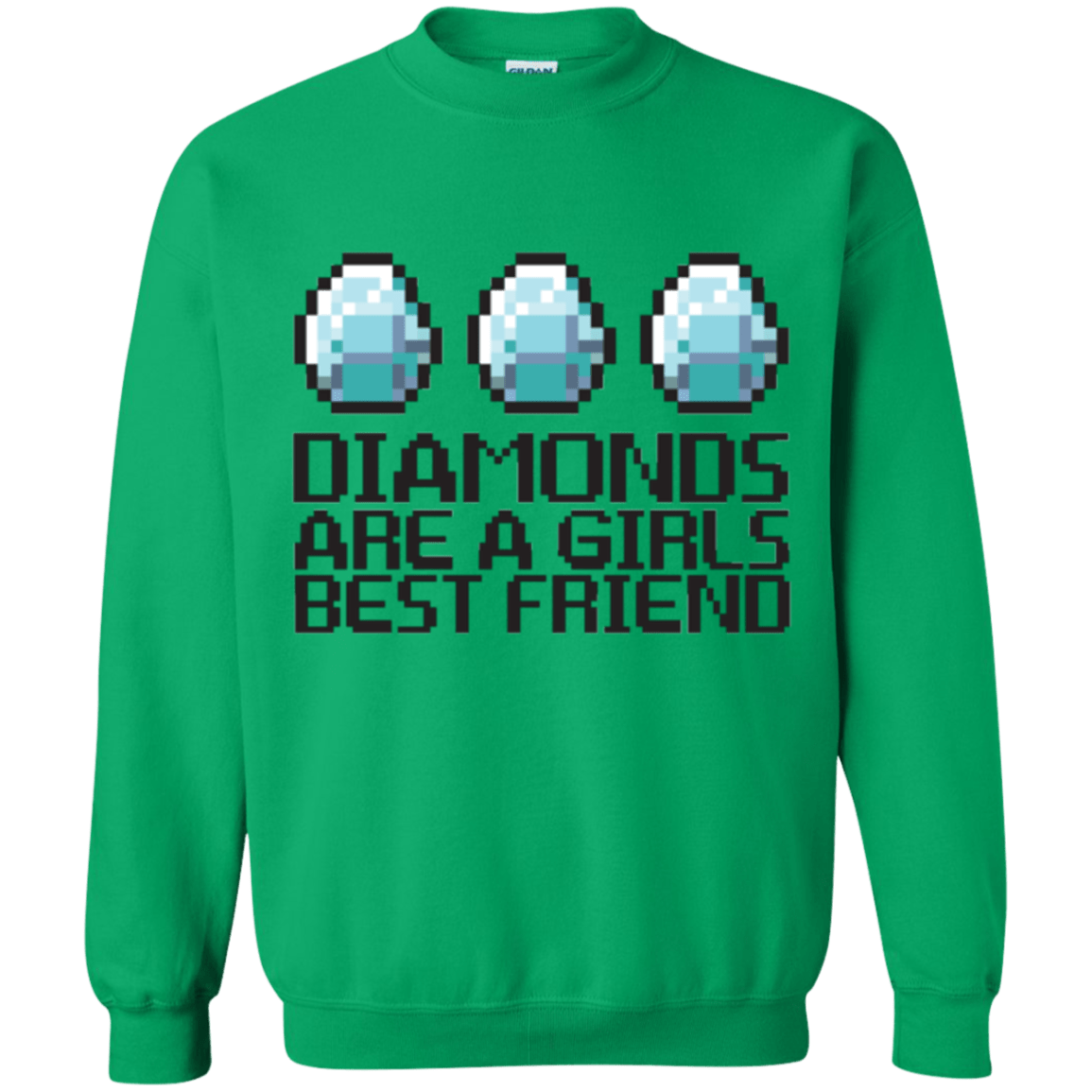 Sweatshirts Irish Green / Small Diamonds Are A Girls Best Friend Crewneck Sweatshirt
