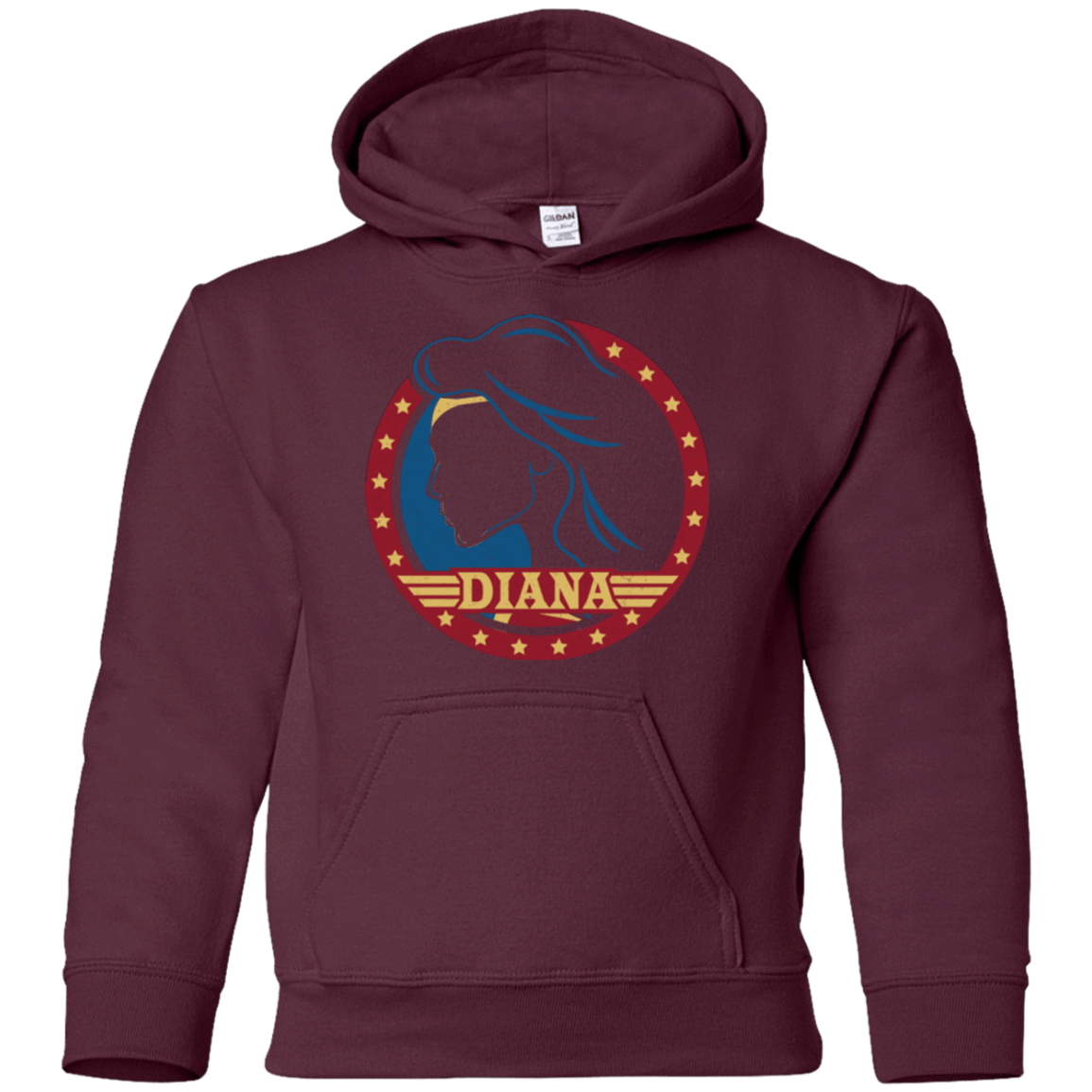 Sweatshirts Maroon / YS Diana Youth Hoodie