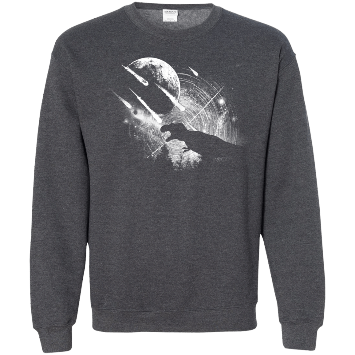 Sweatshirts Dark Heather / Small Dino death Crewneck Sweatshirt