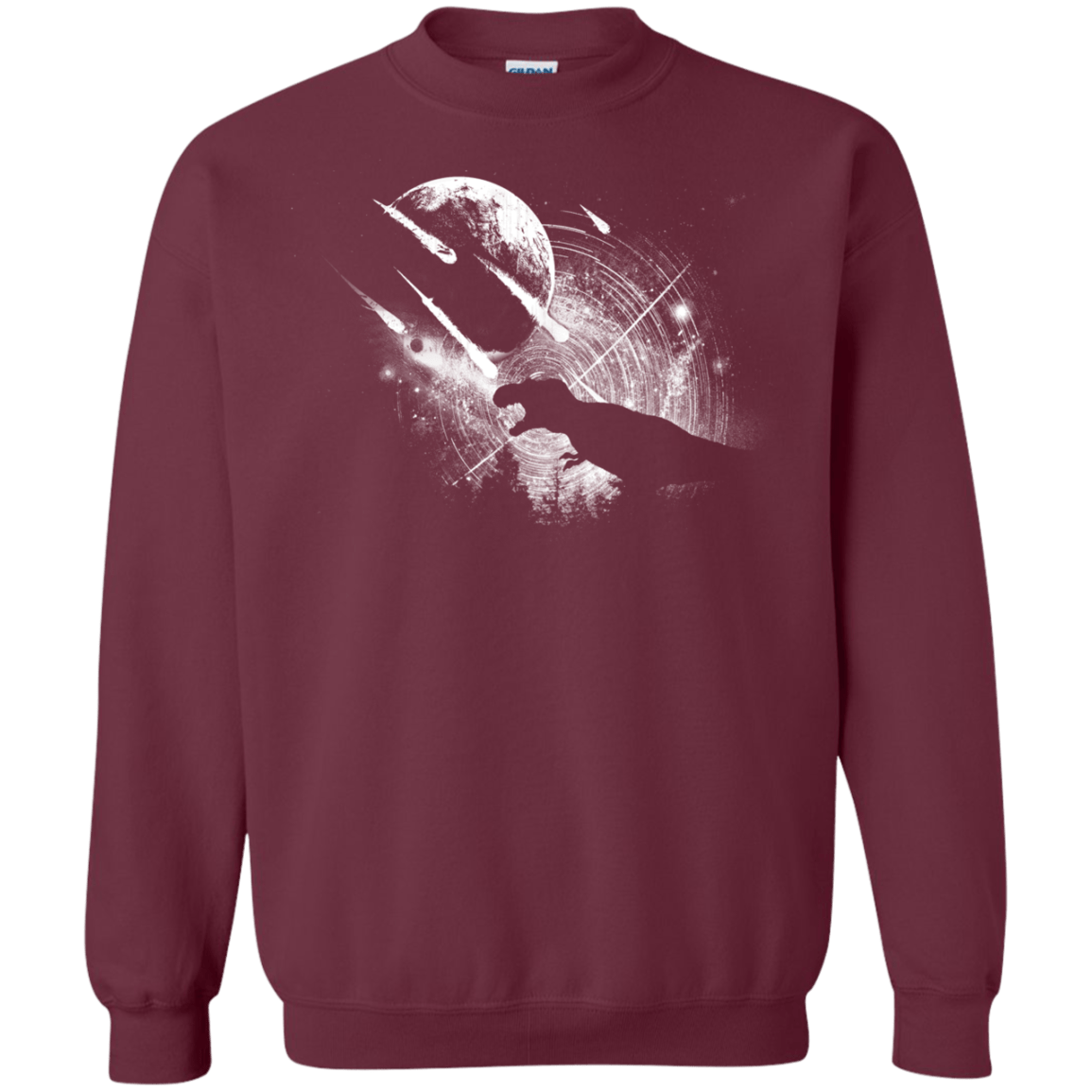 Sweatshirts Maroon / Small Dino death Crewneck Sweatshirt