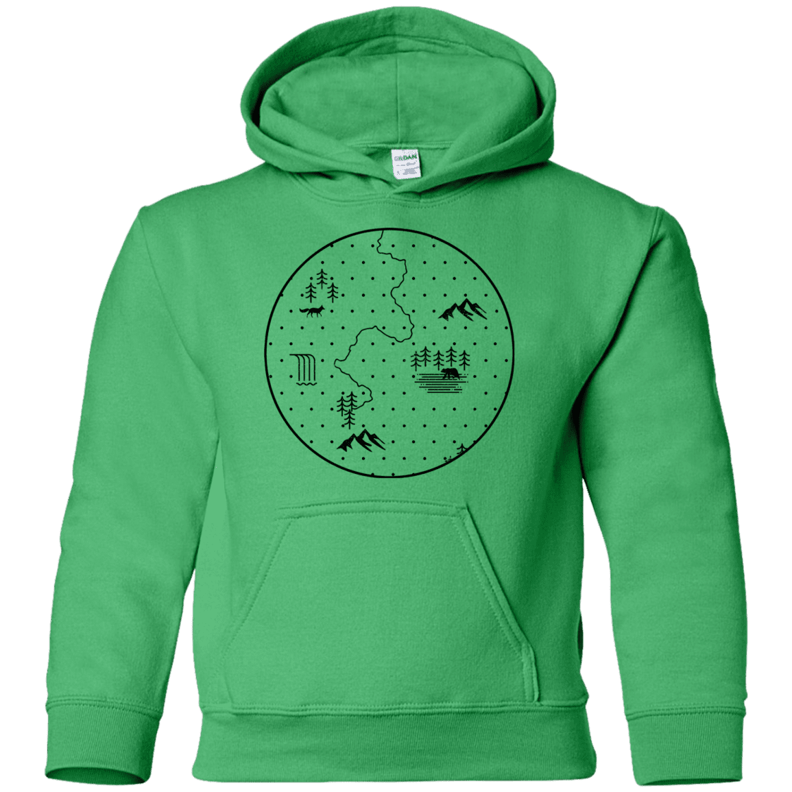 Sweatshirts Irish Green / YS Discovering Nature Youth Hoodie