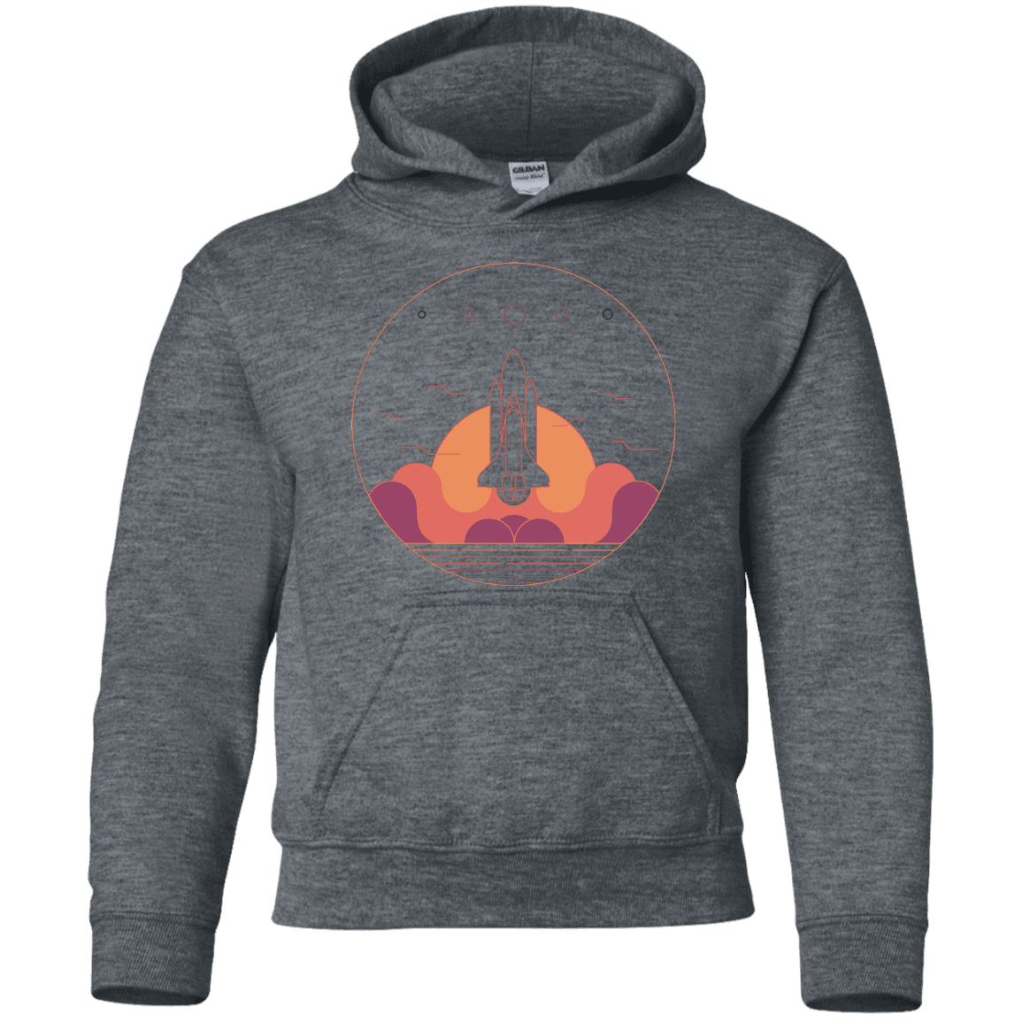 Sweatshirts Dark Heather / YS Discovery Star Youth Hoodie