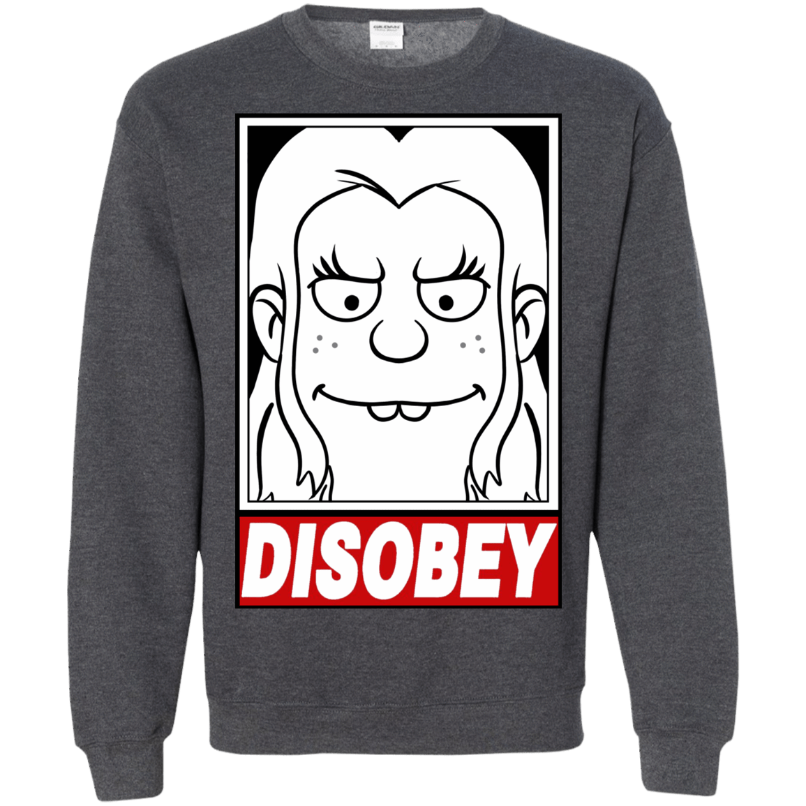 Sweatshirts Dark Heather / S Disobey Crewneck Sweatshirt