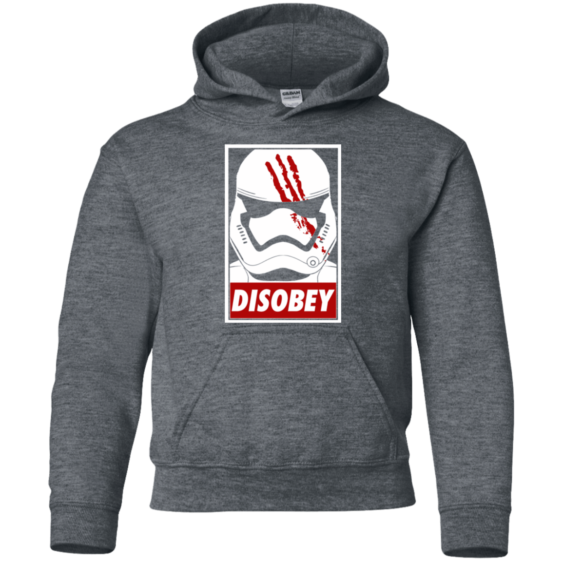 Sweatshirts Dark Heather / YS Disobey Youth Hoodie