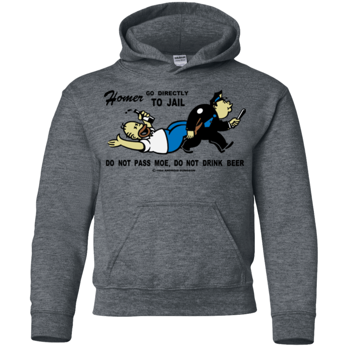 Sweatshirts Dark Heather / YS Do Not Pass Moe Youth Hoodie