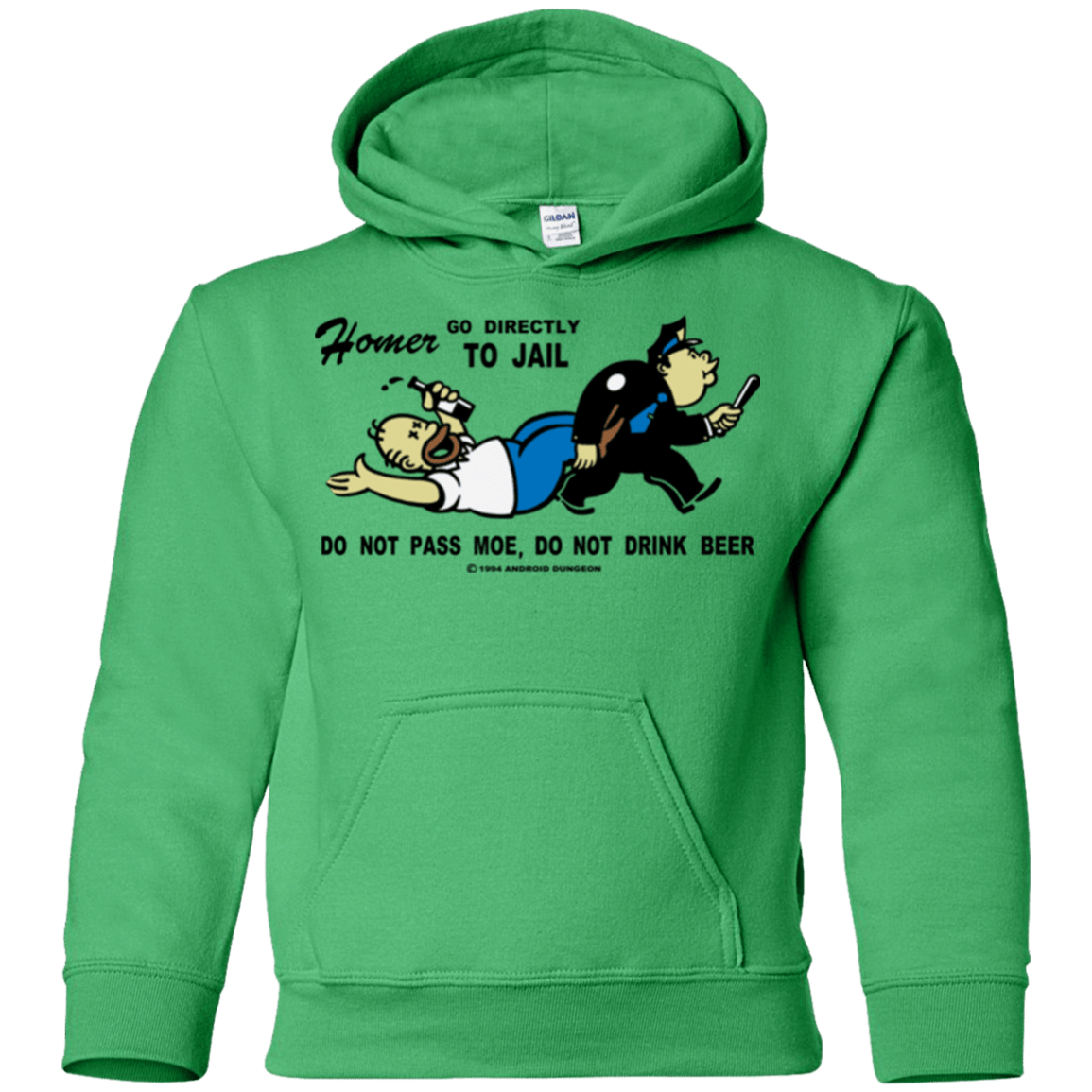 Sweatshirts Irish Green / YS Do Not Pass Moe Youth Hoodie