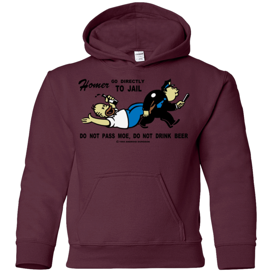 Sweatshirts Maroon / YS Do Not Pass Moe Youth Hoodie