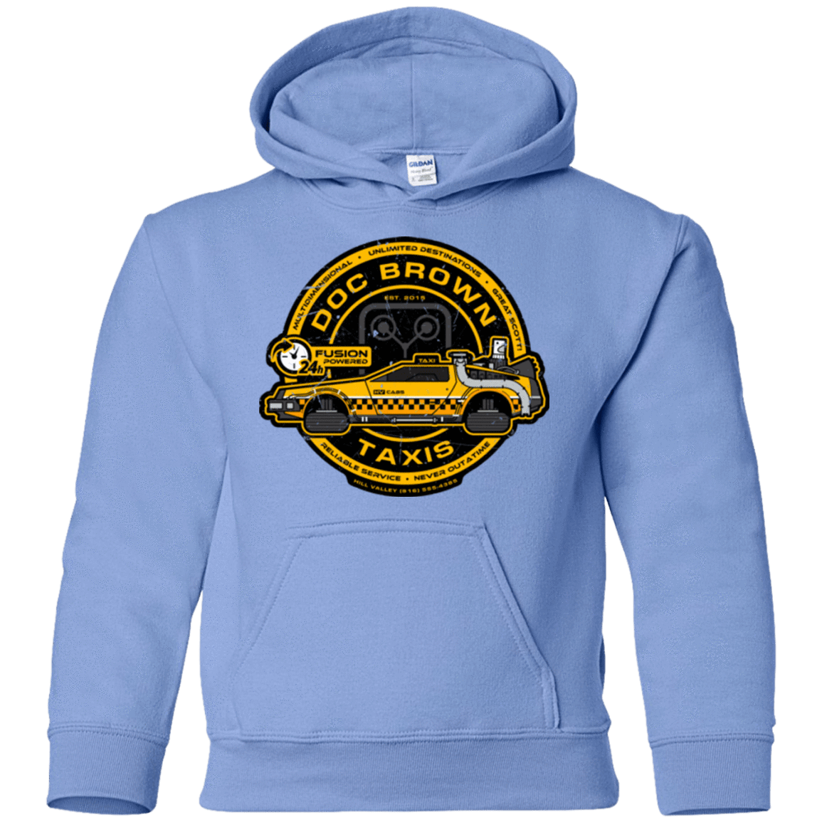 Sweatshirts Carolina Blue / YS Doc Brown Taxis Youth Hoodie