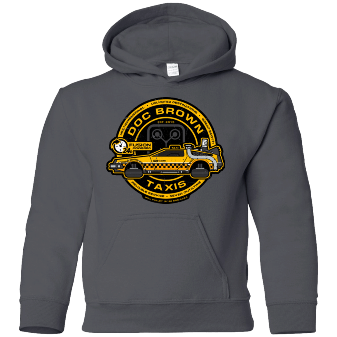 Sweatshirts Charcoal / YS Doc Brown Taxis Youth Hoodie
