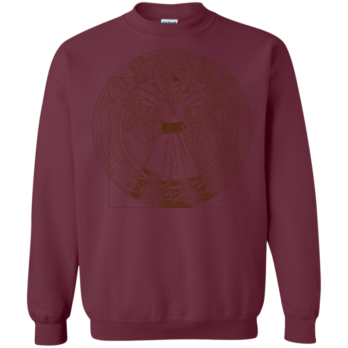 Sweatshirts Maroon / S Doctor Stranger Vitruvian Crewneck Sweatshirt