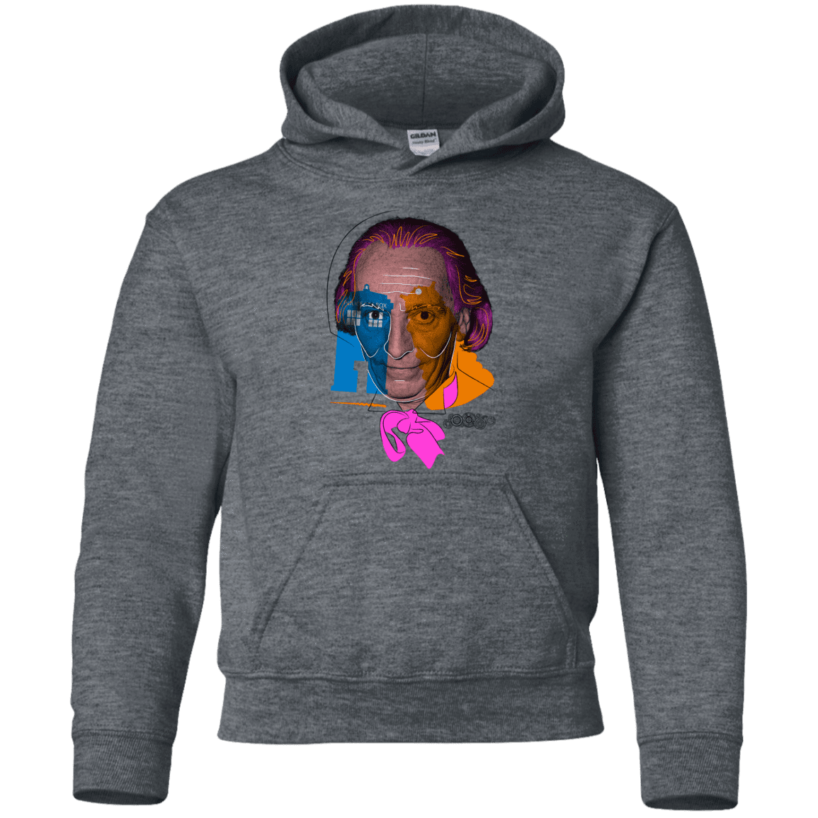 Sweatshirts Dark Heather / YS Doctor Warwhol 1 Youth Hoodie