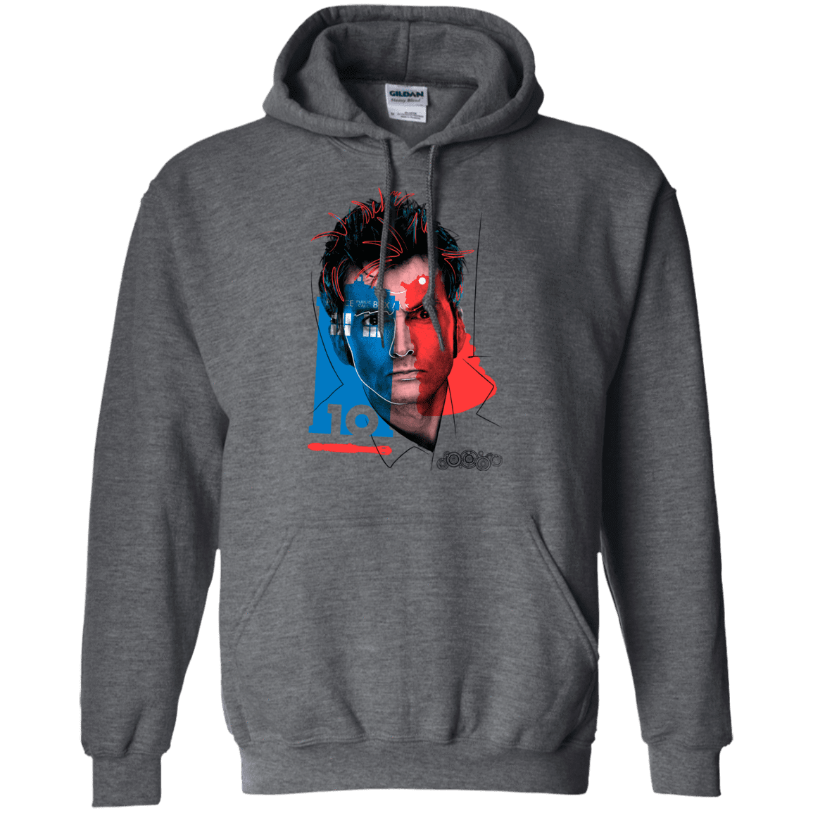 Sweatshirts Dark Heather / S Doctor Warwhol 10 Pullover Hoodie