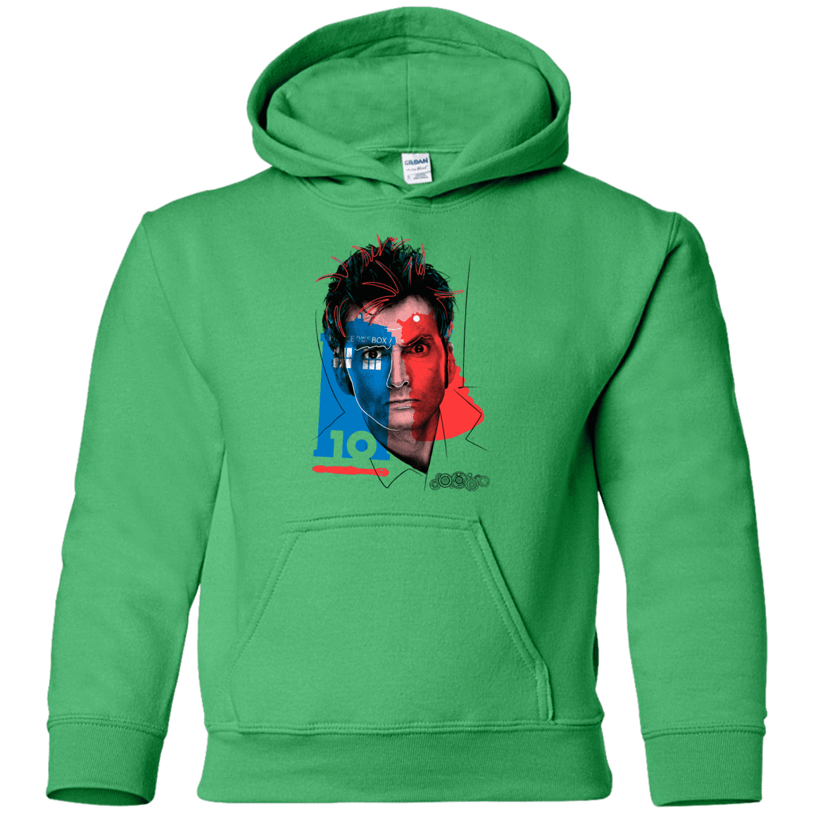 Sweatshirts Irish Green / YS Doctor Warwhol 10 Youth Hoodie