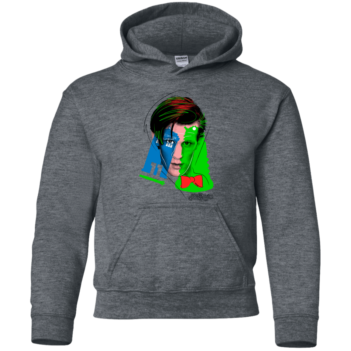 Sweatshirts Dark Heather / YS Doctor Warwhol 11 Youth Hoodie