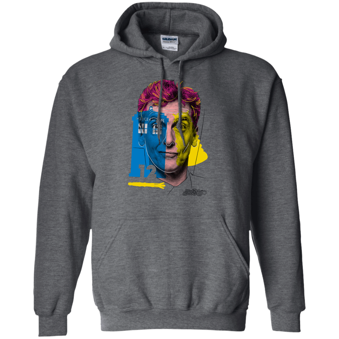 Sweatshirts Dark Heather / S Doctor Warwhol 12 Pullover Hoodie