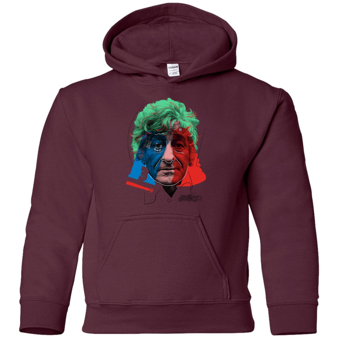 Sweatshirts Maroon / YS Doctor Warwhol 3 Youth Hoodie