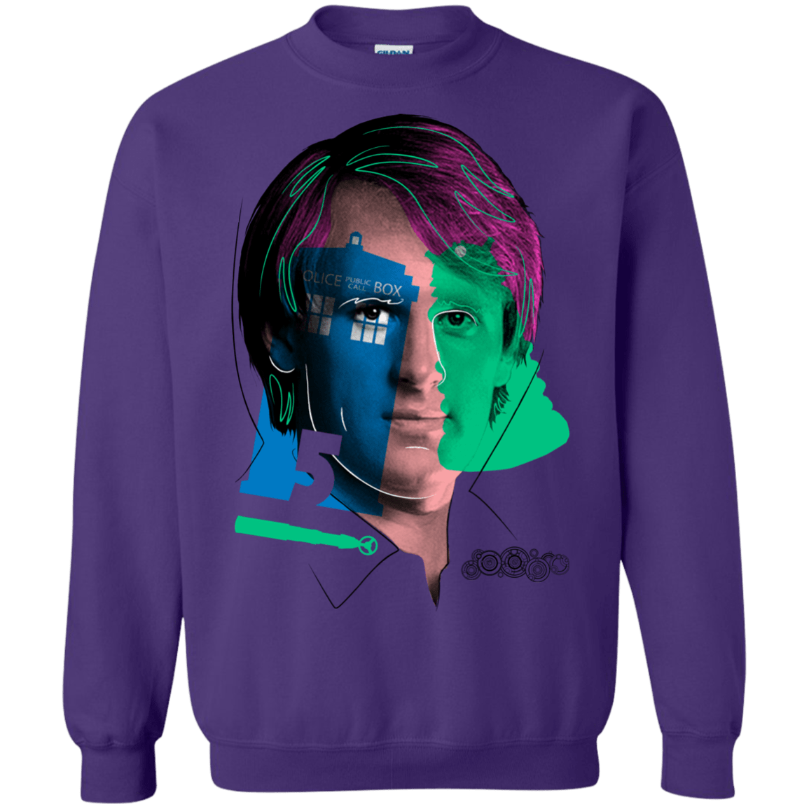 Sweatshirts Purple / S Doctor Warwhol 5 Crewneck Sweatshirt