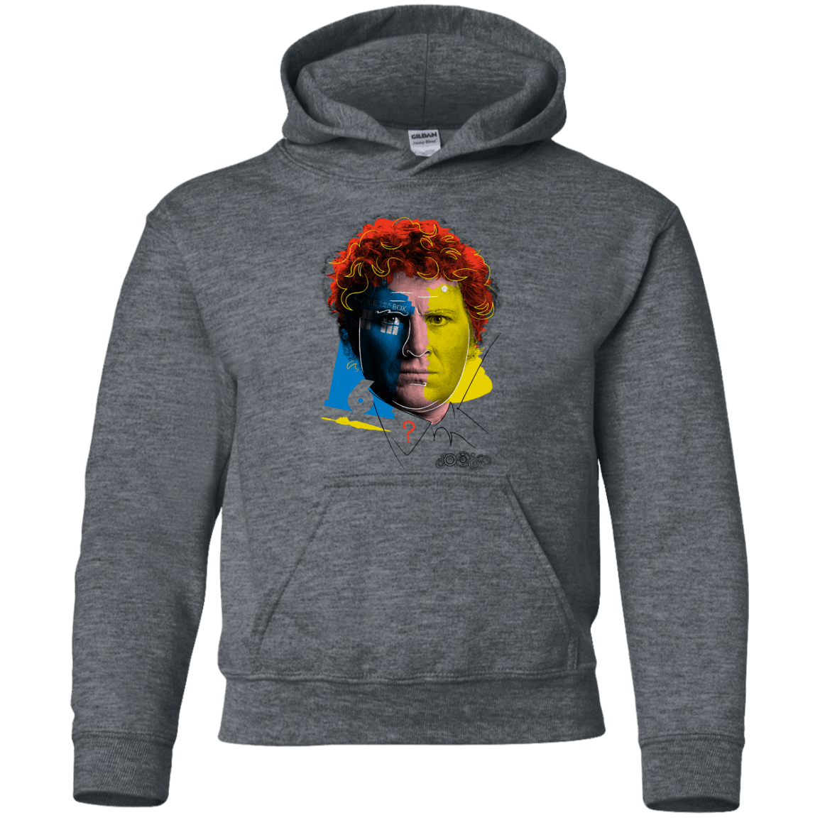 Sweatshirts Dark Heather / YS Doctor Warwhol 6 Youth Hoodie