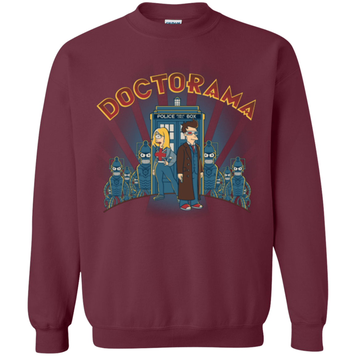 Sweatshirts Maroon / Small DOCTORAMA (2) Crewneck Sweatshirt