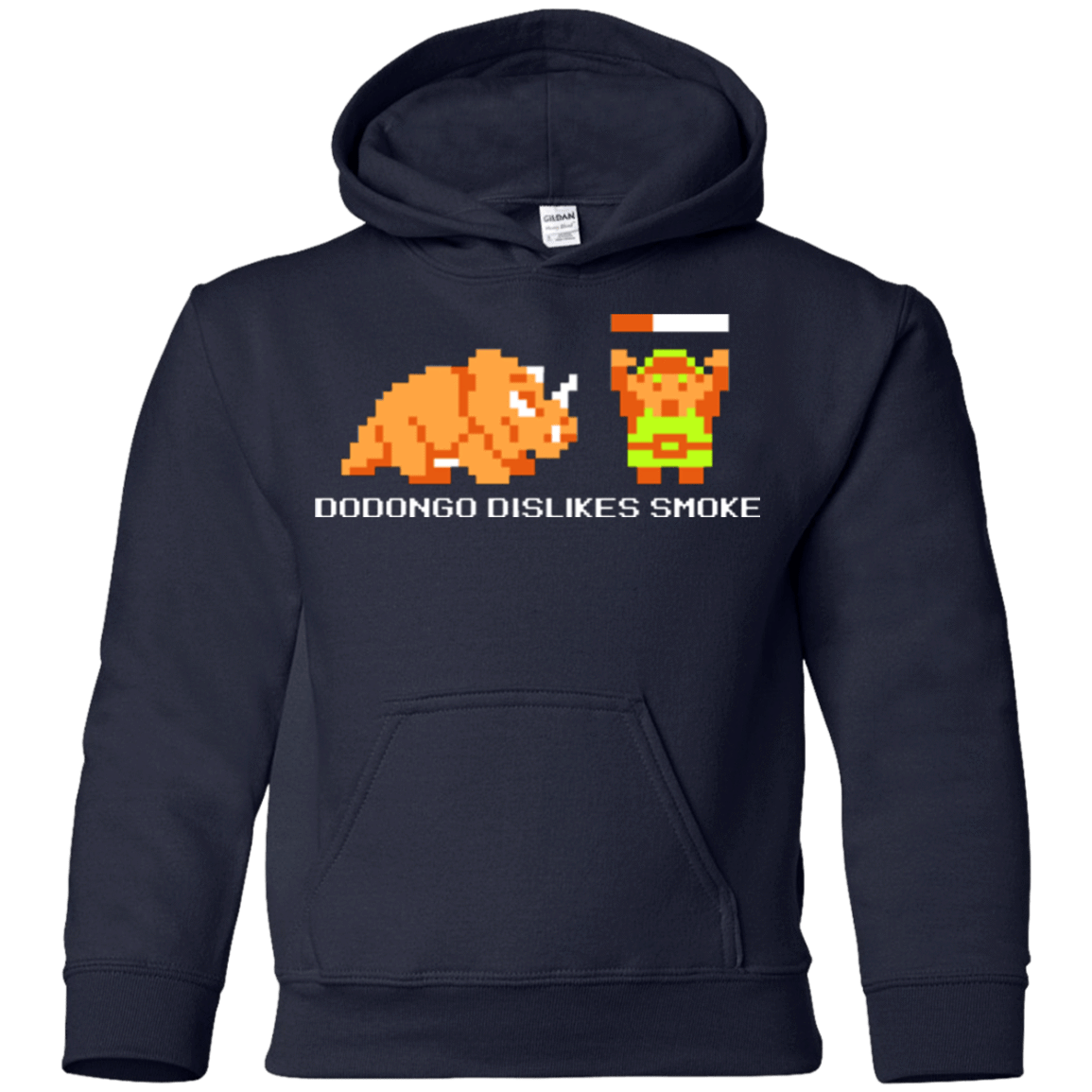 Sweatshirts Navy / YS Dodongo Dislikes Smoke Youth Hoodie