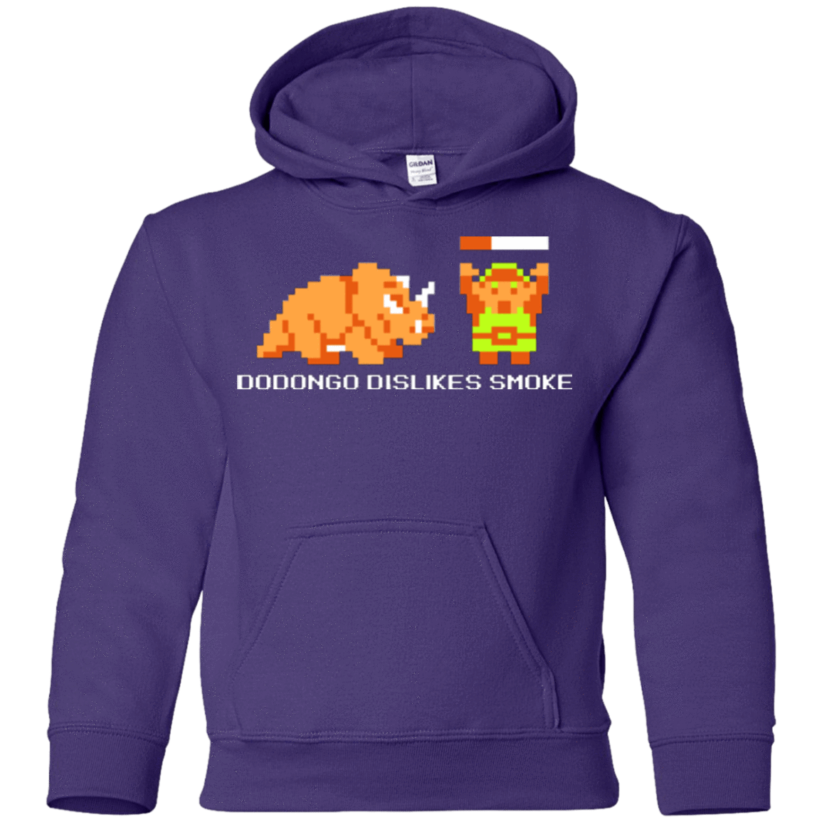 Sweatshirts Purple / YS Dodongo Dislikes Smoke Youth Hoodie