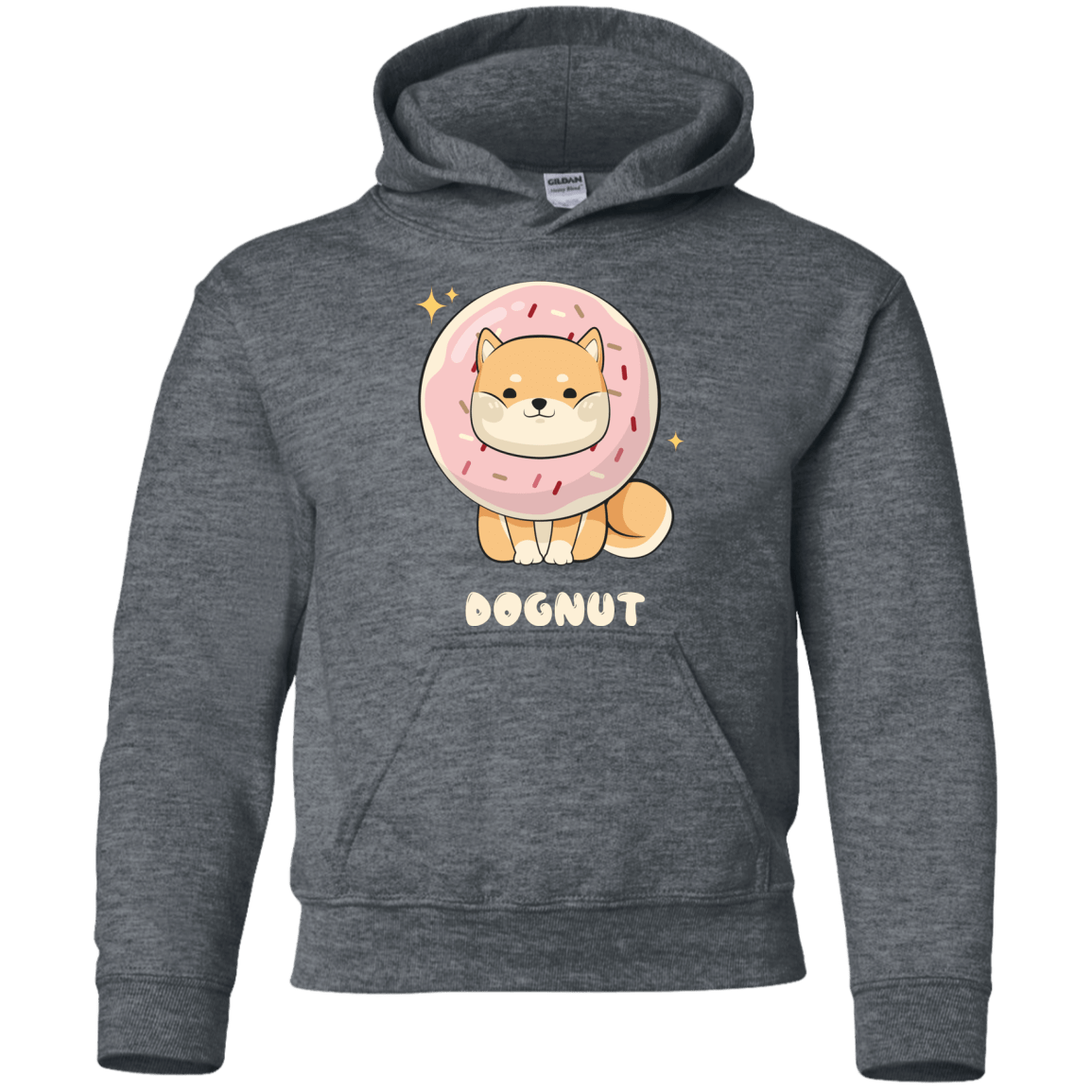 Sweatshirts Dark Heather / YS Dognut Youth Hoodie