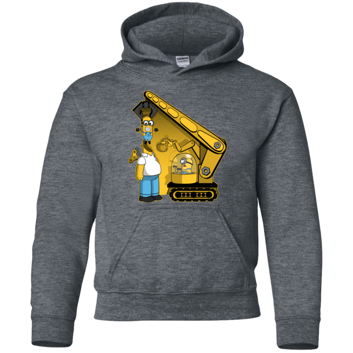 Sweatshirts Dark Heather / YS Doh Minion Youth Hoodie