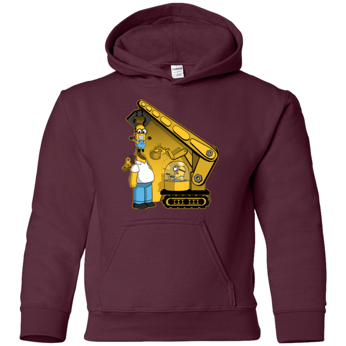 Sweatshirts Maroon / YS Doh Minion Youth Hoodie