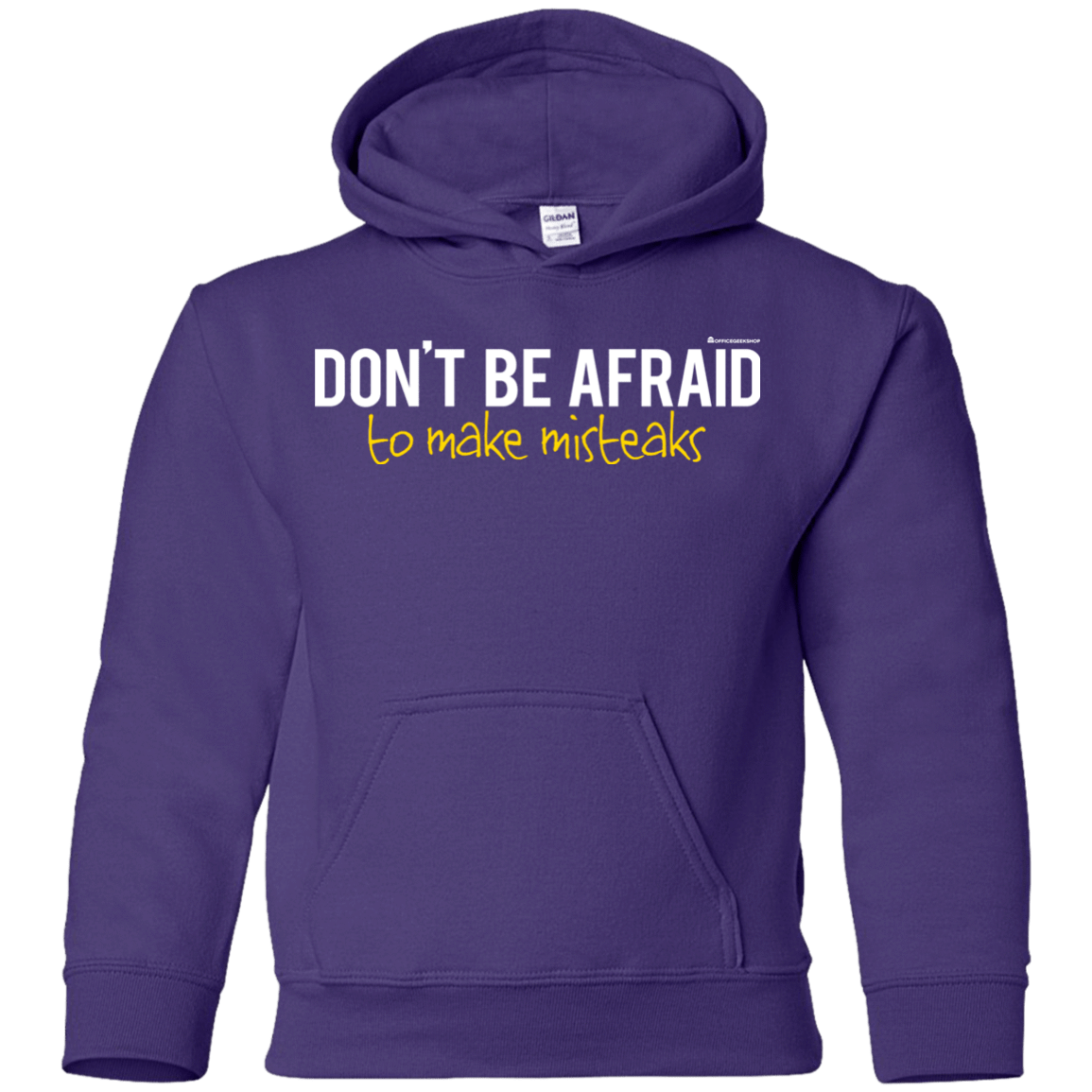 Sweatshirts Purple / YS Don_t Be Afraid To Make Misteaks Youth Hoodie