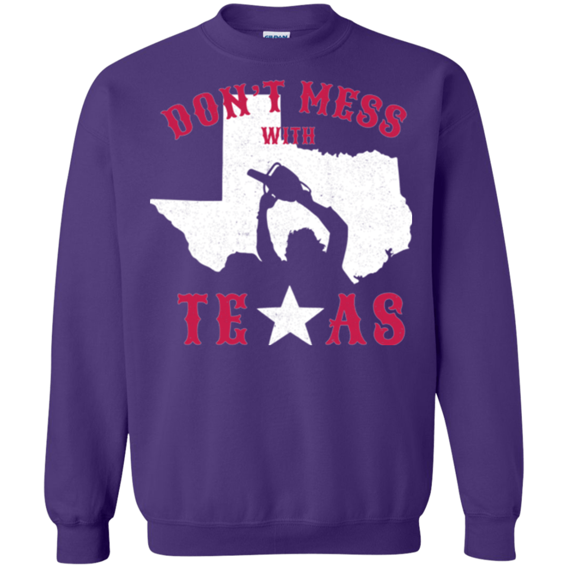 Sweatshirts Purple / Small Dont Mess With Texas Crewneck Sweatshirt