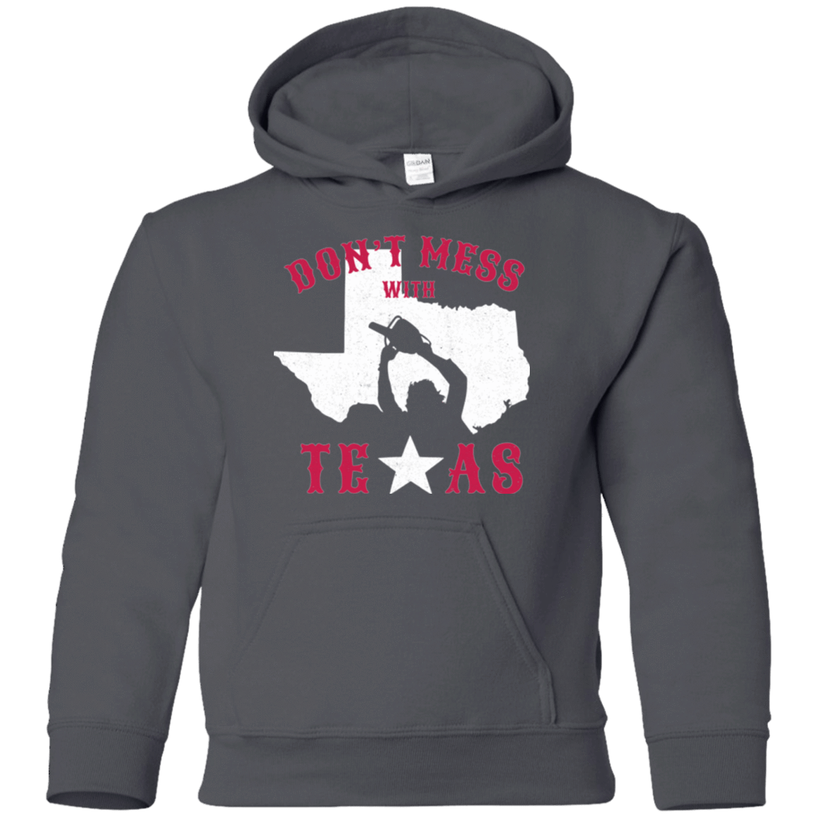 Sweatshirts Charcoal / YS Dont Mess With Texas Youth Hoodie