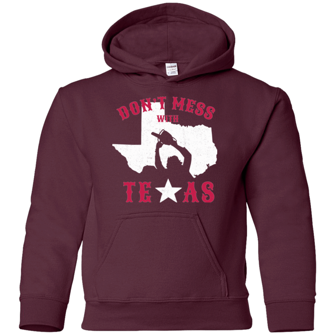 Sweatshirts Maroon / YS Dont Mess With Texas Youth Hoodie