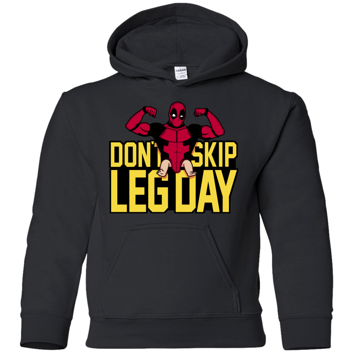 Sweatshirts Black / YS Dont Skip Leg Day Youth Hoodie
