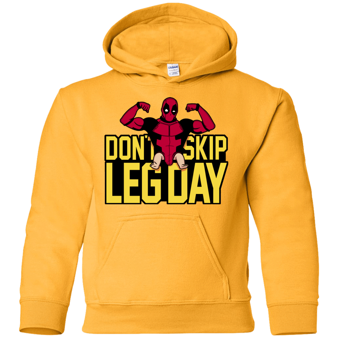 Sweatshirts Gold / YS Dont Skip Leg Day Youth Hoodie