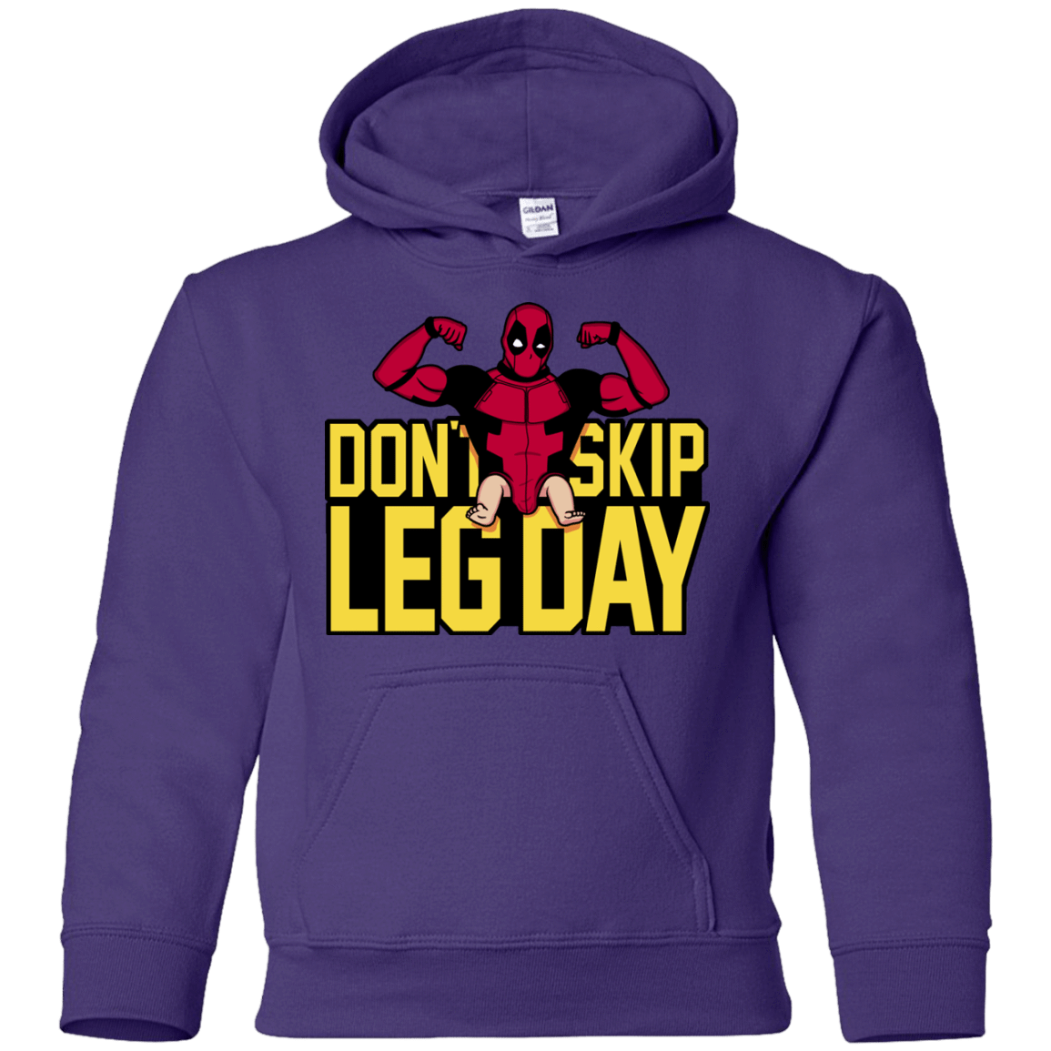Sweatshirts Purple / YS Dont Skip Leg Day Youth Hoodie