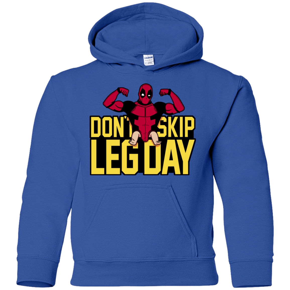Sweatshirts Royal / YS Dont Skip Leg Day Youth Hoodie