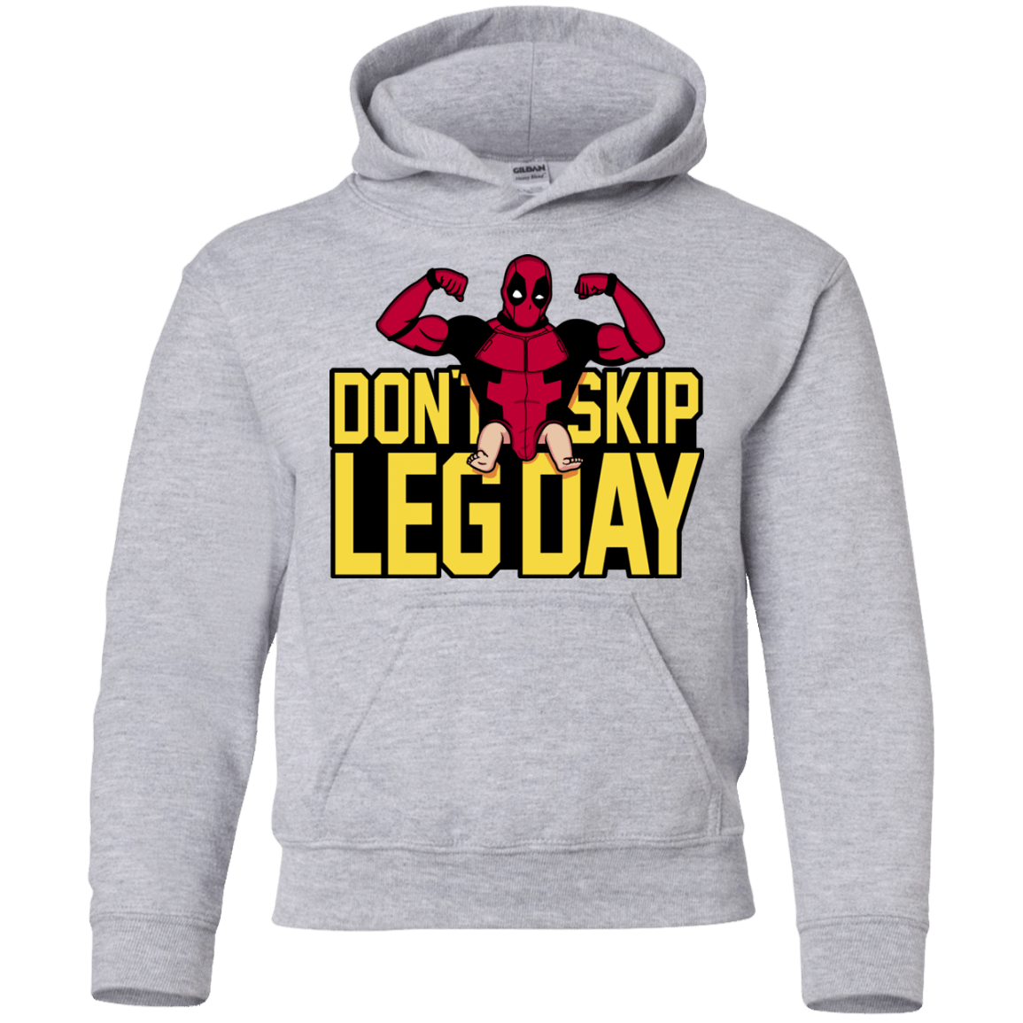 Sweatshirts Sport Grey / YS Dont Skip Leg Day Youth Hoodie
