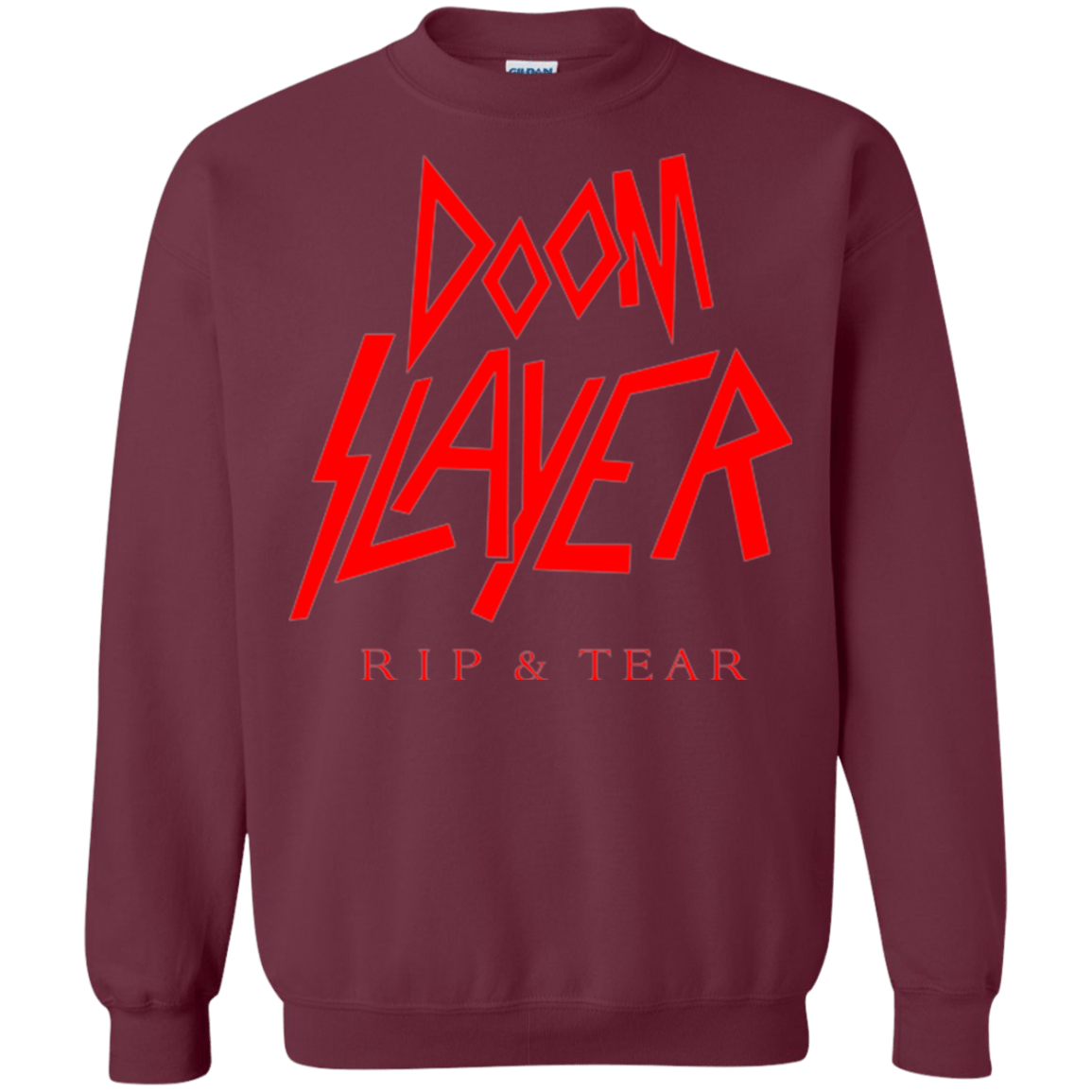 Sweatshirts Maroon / Small Doom Slayer Crewneck Sweatshirt