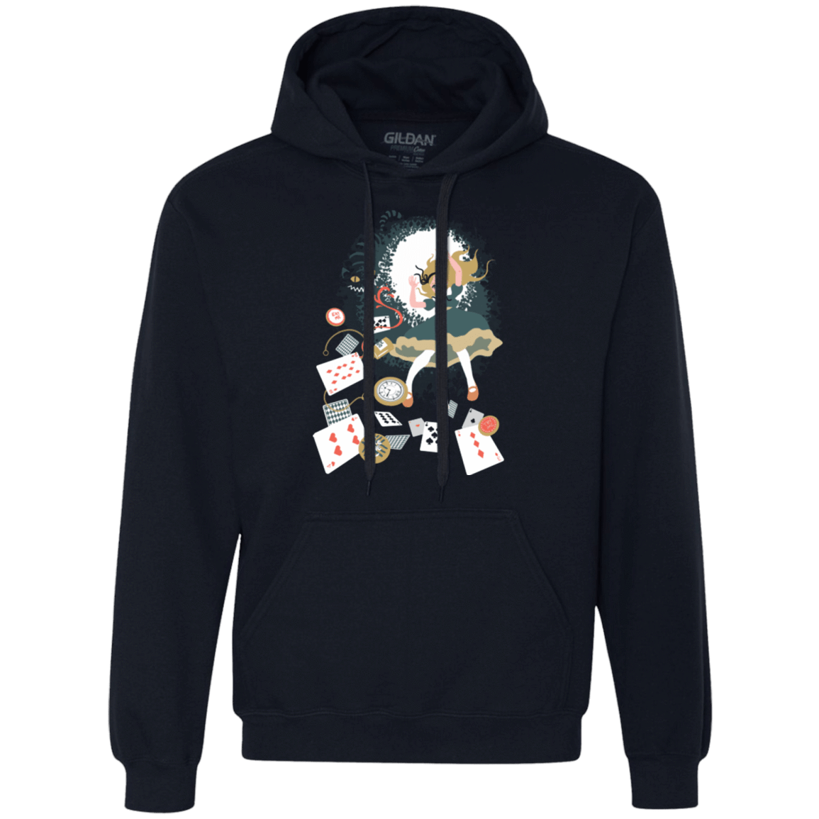 Sweatshirts Navy / Small Down the rabbit hole Premium Fleece Hoodie