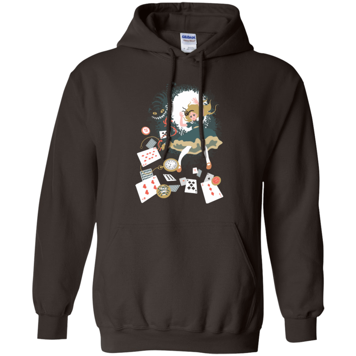 Sweatshirts Dark Chocolate / Small Down the rabbit hole Pullover Hoodie