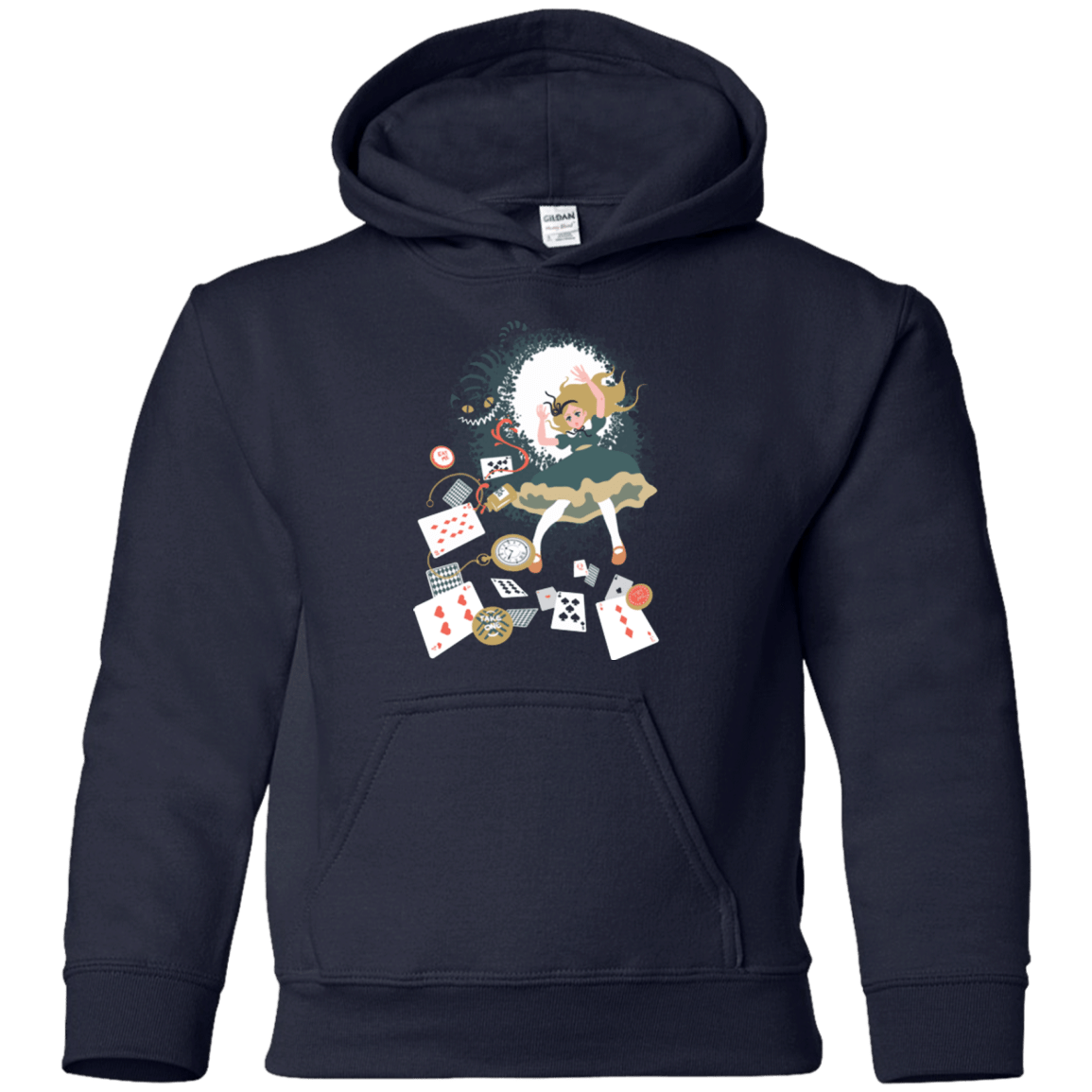 Sweatshirts Navy / YS Down the rabbit hole Youth Hoodie