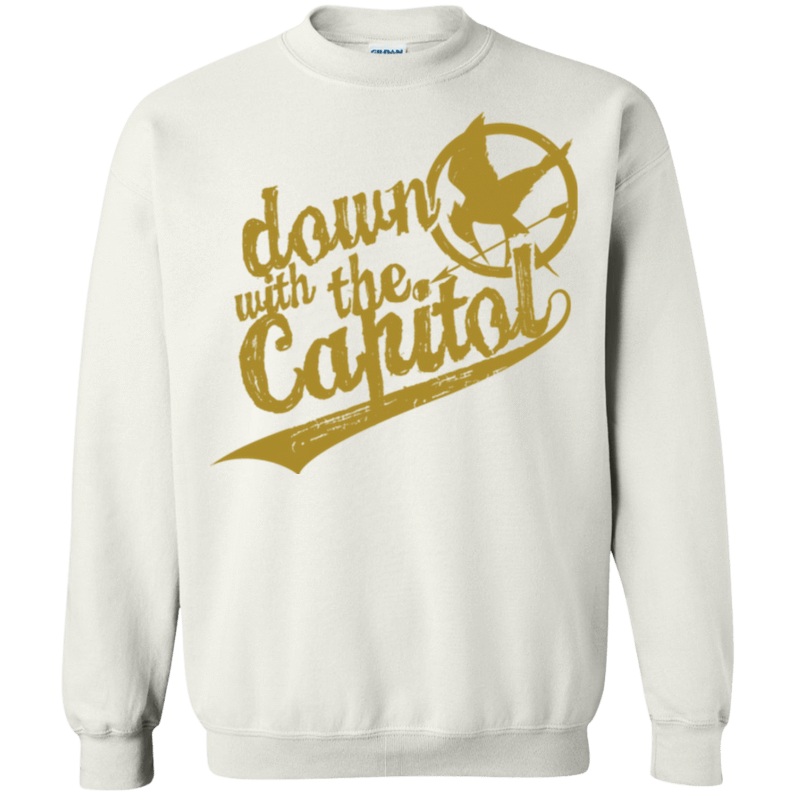 Sweatshirts White / Small Down with the Capitol Crewneck Sweatshirt